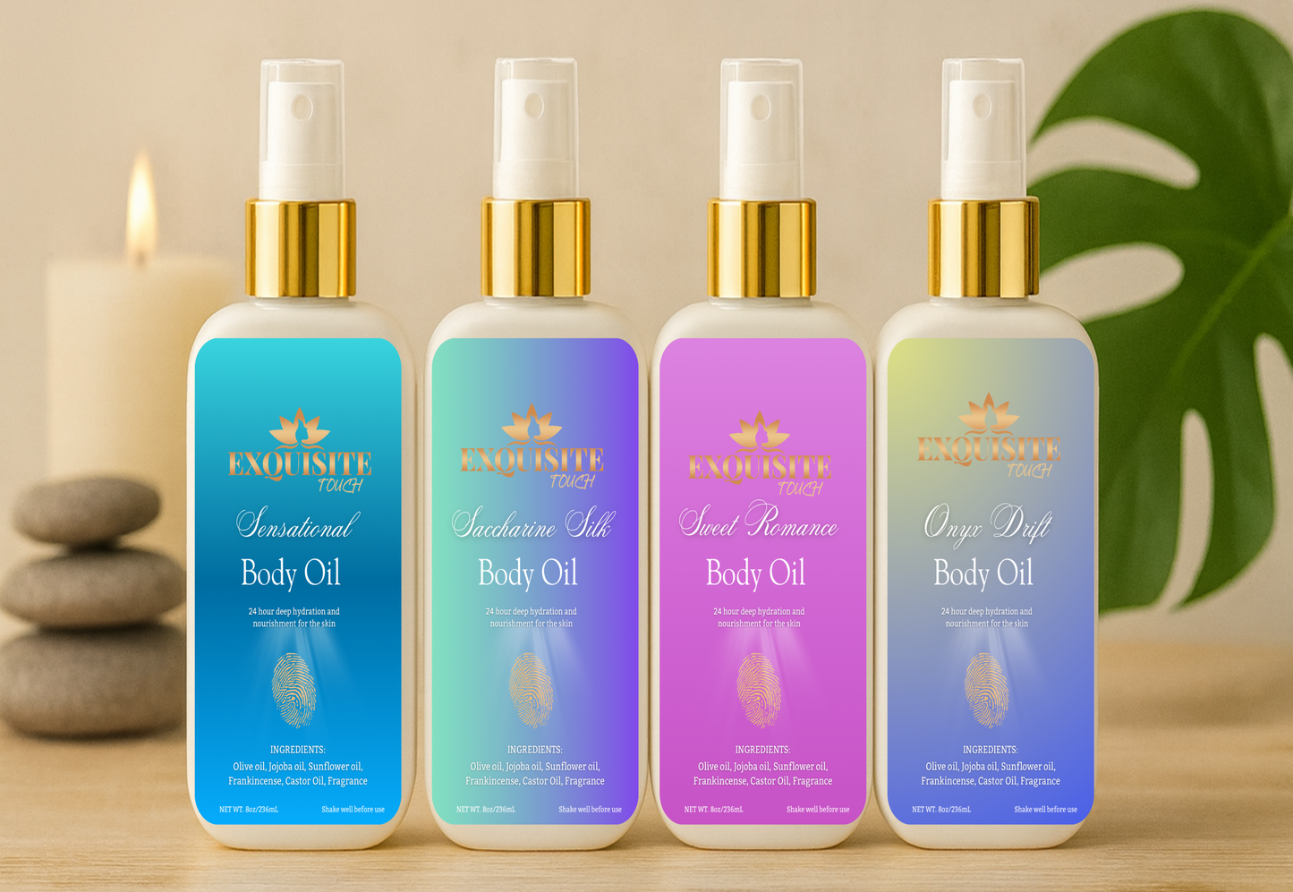 Exquisite Body Oil Quad Set